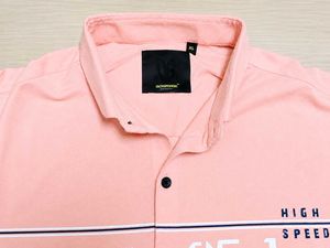 Stylish Pink Short Sleeve Shirt