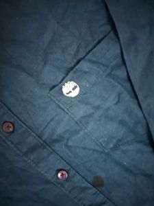 Timberland Men's Blue Button-Up Shirt