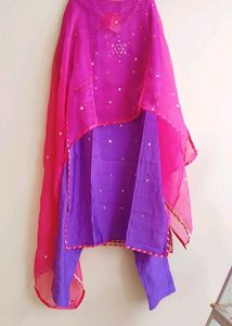 💜 kurta set With Dupatta