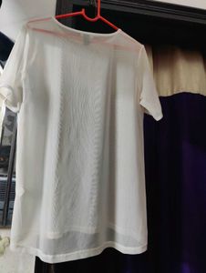 Sheer White Tshirt