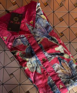 Vibrant Floral Printed Chinnon Shirt