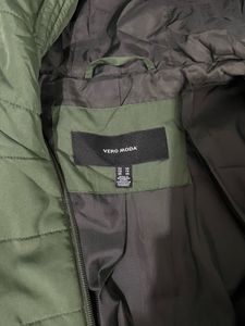 Green Puffer Jacket with Hood