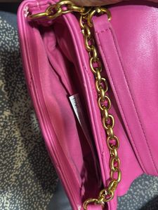 Pink Quilted Shoulder Bag