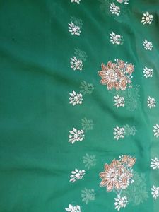 Emerald Green Embroidered Saree