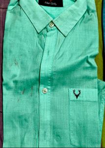 2 Allen Solly Men's Green Shirt