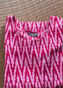 Stylish Red & Pink  Print Kurta