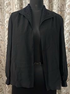 Elegant Black Chiffon Blouse