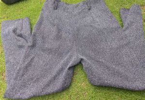 Gray Herringbone Trousers