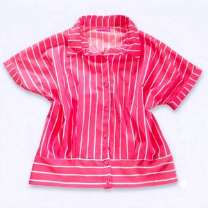 combo Pink Striped Button-Up Shirt