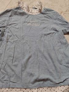 Cute Blue Graphic T-Shirt