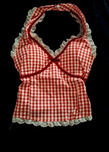 Red Gingham Halter Top