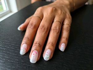 Cute Floral Press-On Nails