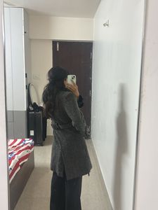 Balck n white Winter Coat