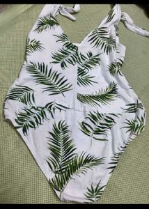 H&amp;M Tropical Palm Print One-Piece Swimsuit