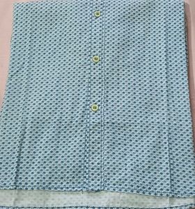 Men's Blue Patterned Casual Shirt