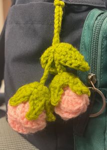 Blush Rose Crochet Charm 🌹