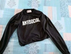 Black 'Antisocial' Sweatshirt