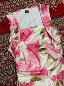 Shein Pink Floral Maxi Dress