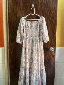 34 bust Chic Floral Print Maxi Dress women’s