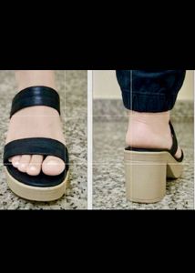 Chic Black Block Heel Sandals 3 inch
