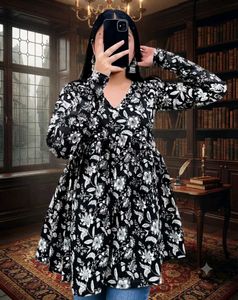 Black Floral Kurti Flat Sale 199