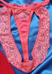Red Polka Dot Bustier &amp; Thong, fishnet stockings