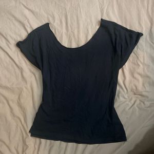 Drop shoulder vintage print top