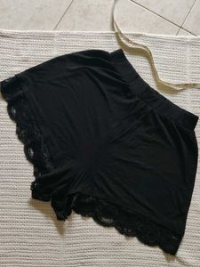 Asos Black Lace Trim Sleep Shorts