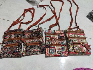 Boho Sling Bags with Tassel pack of 4
