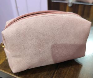 Tira Nude Pink Suede Pouch..