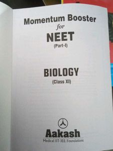 Momentum Booster For NEET Class XI - Aakash Bio