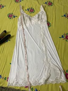 Vintage Lace Trim Slip Dress