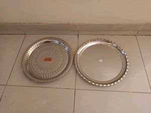 New Unused Pack Of Two Stainless Steel Plates