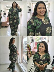 Floral Print Kurta with Pants Set (Cordset)