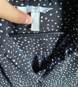 H&amp;M Black &amp; White Polka Dot Blouse