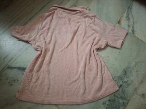 Chic Pink Ribbed Top