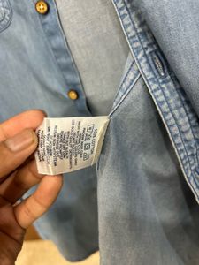 Men's Light Wash Denim Shirt