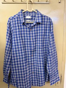 Men's Blue Checkered Casual Shirt
