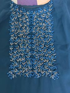 Elegant Teal Embroidered Kurta