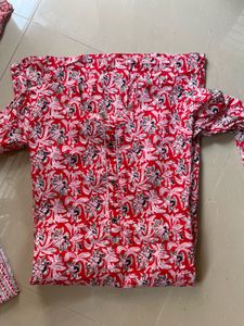 Red  Kurta Set