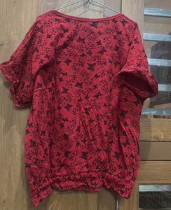 Red Printed T-Shirt
