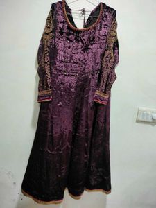 Beautiful anarkali with sequins work