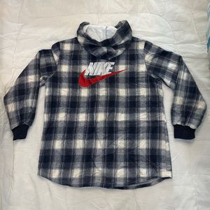 Nike Supreme Men's Plaid Hooded Flannel Jacket