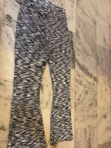 Marled Knit Flare Pants