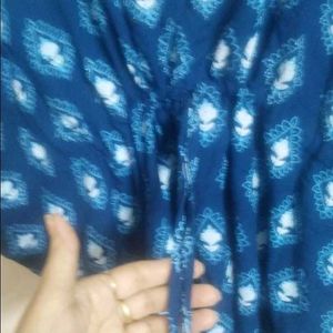 Blue Printed Kaftan top