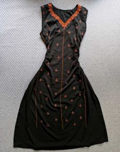 Black Embroidered Kurta