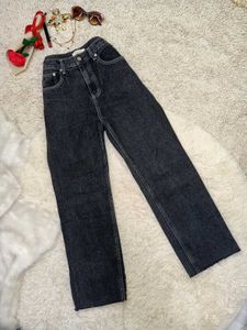 Stylish Dark Wash Wide Leg Jeans
