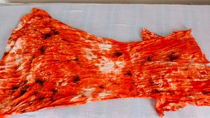 Tie Dye Orange Dress ❤‍🔥