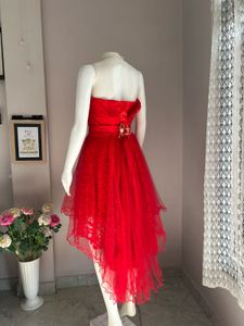 Stunning Red Strapless Bow Dress