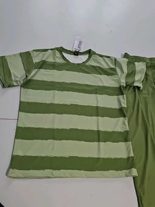 Green Striped Co-ord Set